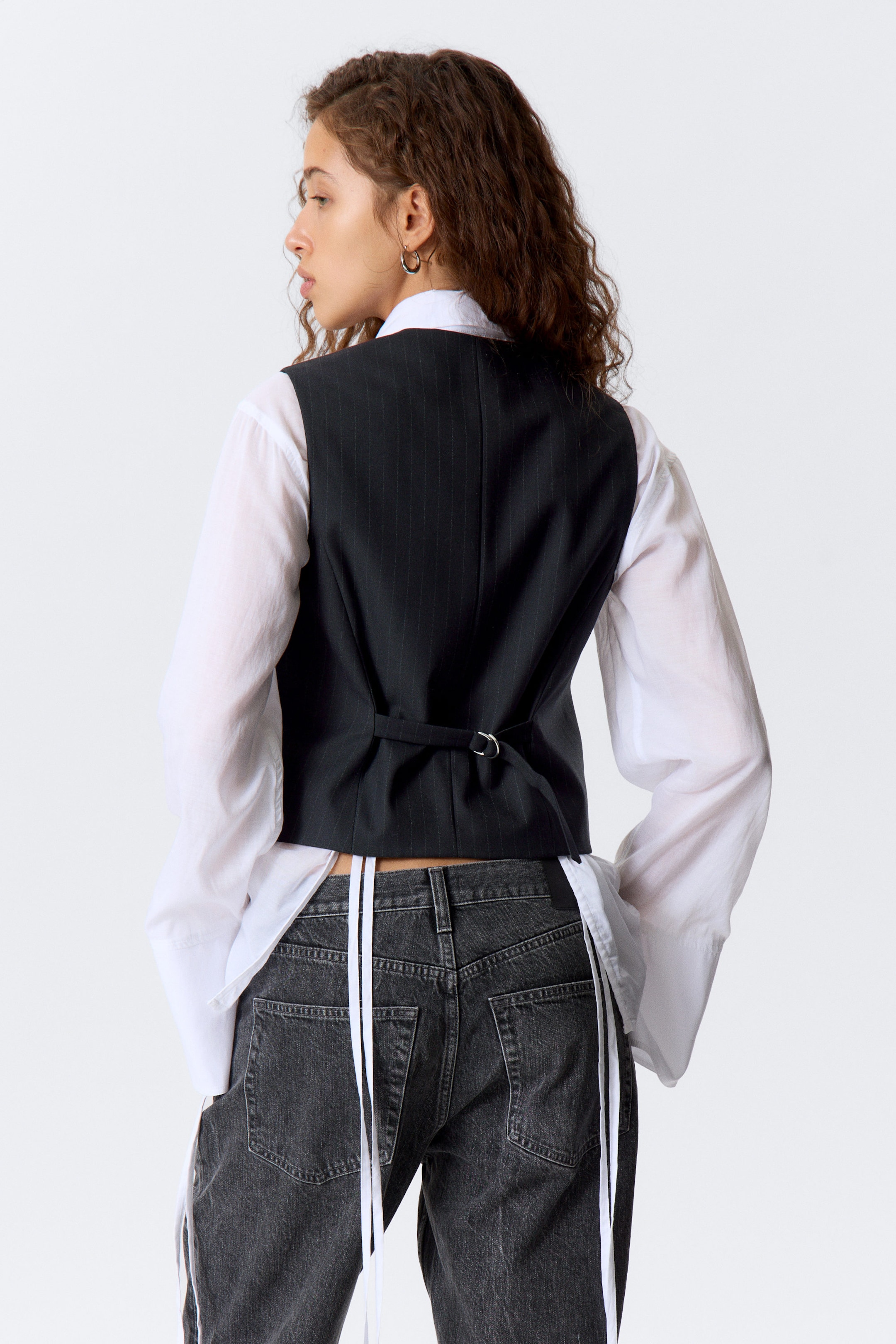 Pinstriped Dark Blue - Suiting Waistcoat - 3