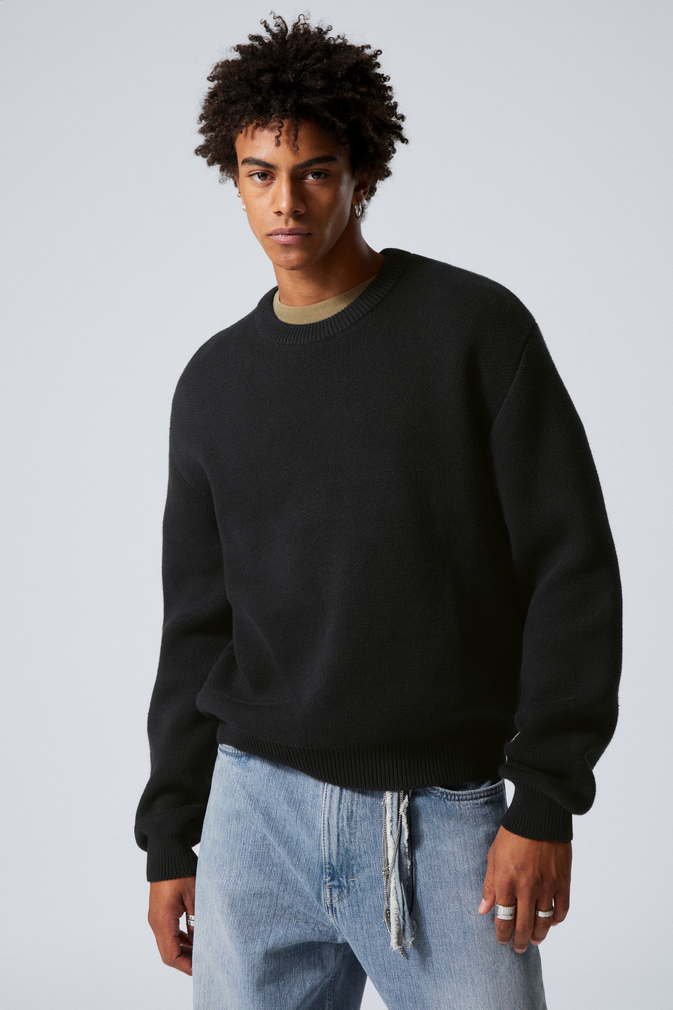 #272628 - Regular Knitted Cotton Sweater - 1