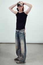 Mid Blue - Mellanblå - Drift Low Waist Loose Barrel jeans - 3