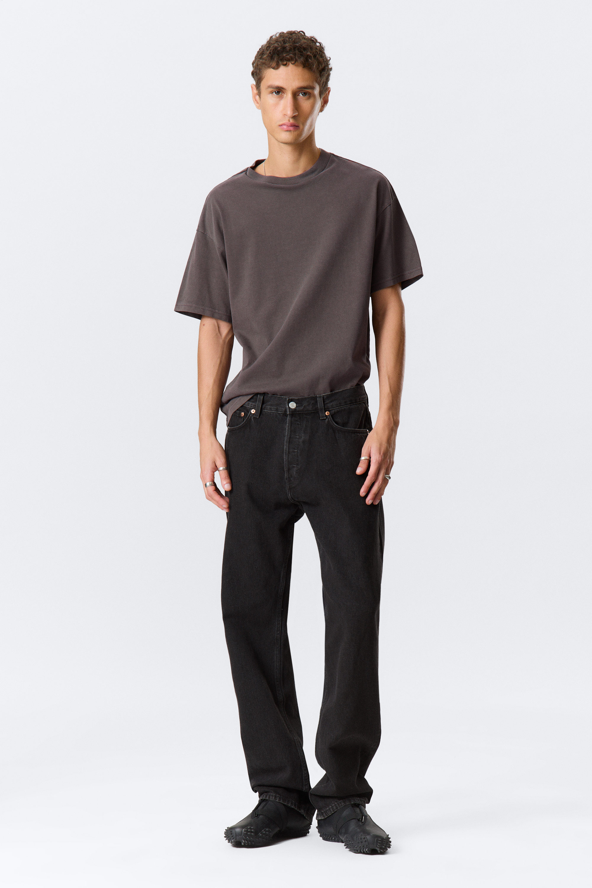 Tuned Black – Zwart - Space Relaxed Straight Leg Jeans - 1