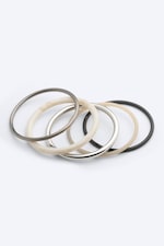 Black/Beige/Silver - Bangle Multipack - 0
