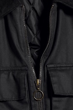 Ausgewaschenes Schwarz - Übergangsjacke mit Kordelzug - 6