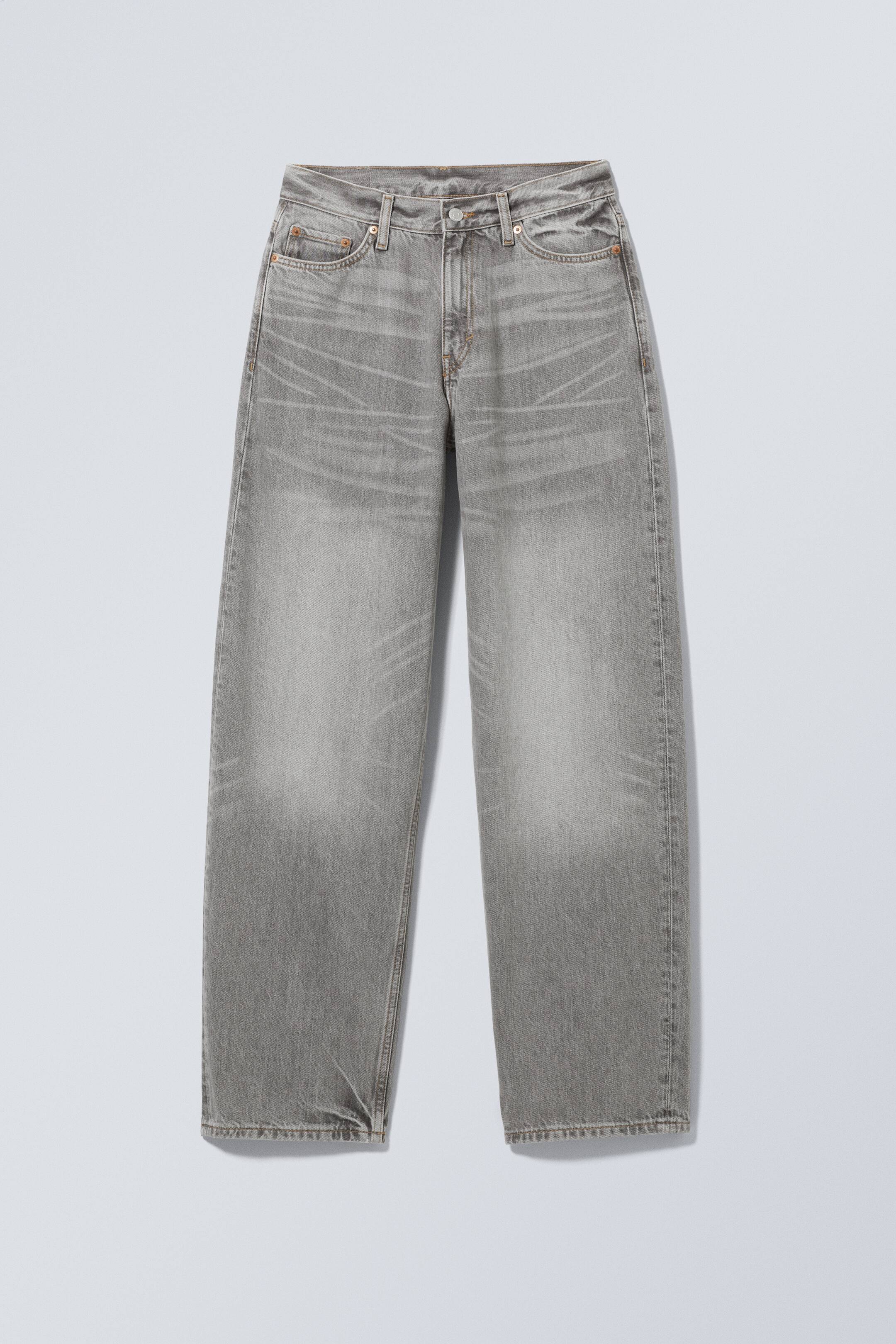 Agrandir l'image: Jean ample jambe large taille mi-haute Rail - Gris Eleven - FEMME | H&M FR 1