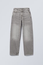 Eleven Grey - Rail Mid Rise Loose Wide Jeans - 0