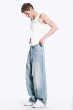 Kimberley Blue - Hellblau - Astro Mid Waist Loose Baggy Unisex Jeans - 5