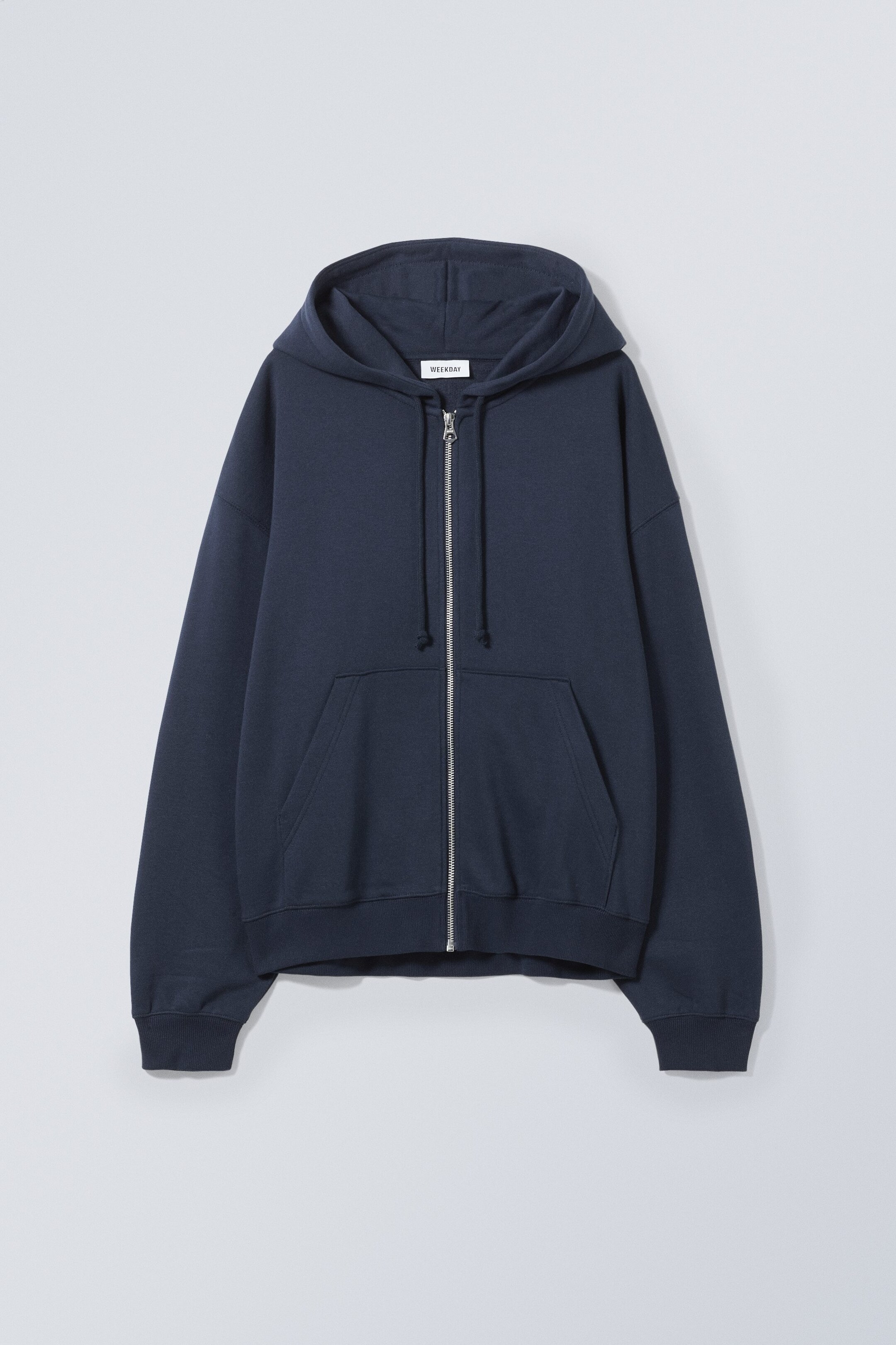 Donkerblauw - Standaardhoodie met rits Essence - 0