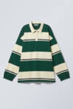 Gelbe & grüne Streifen - Gestreiftes Oversized-Poloshirt - 3