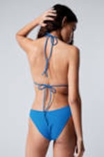 Bright Blue - Strappy Triangle Bikini Top - 2