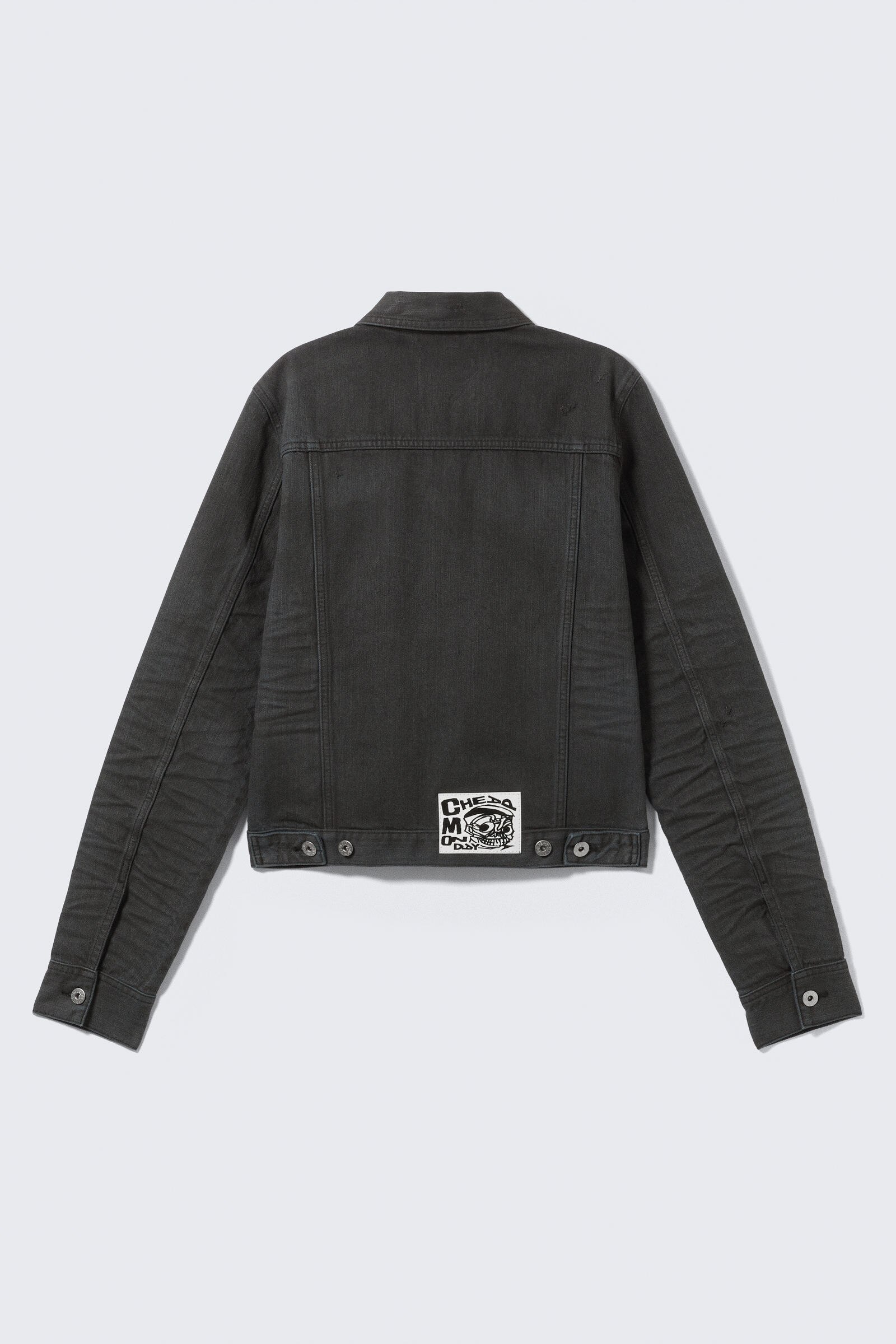 cm x lb issue black coated unisex denim jacket - Coated