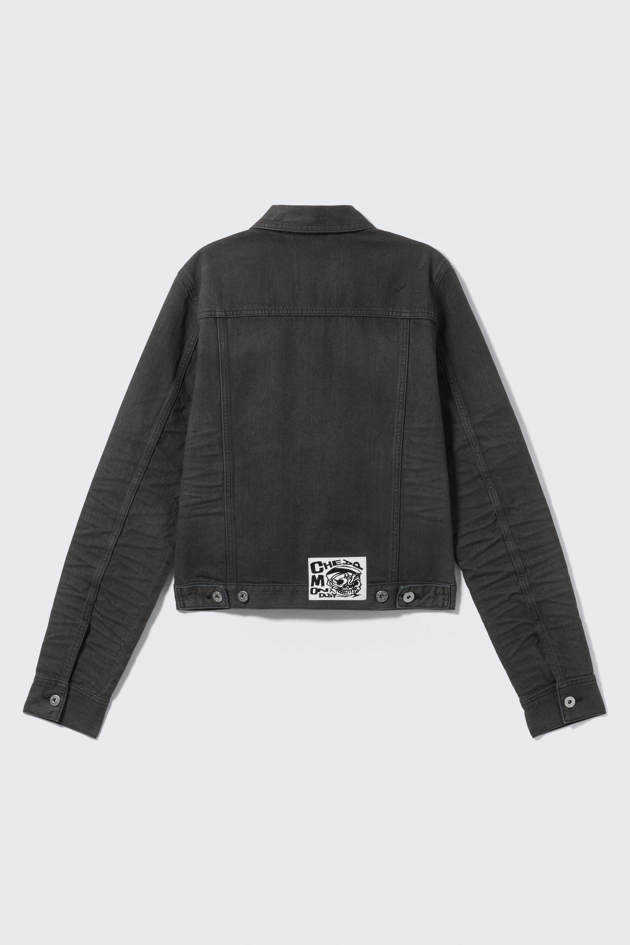 Svart coating - CM x LB Issue unisex denimjakke med svart belegg - 2