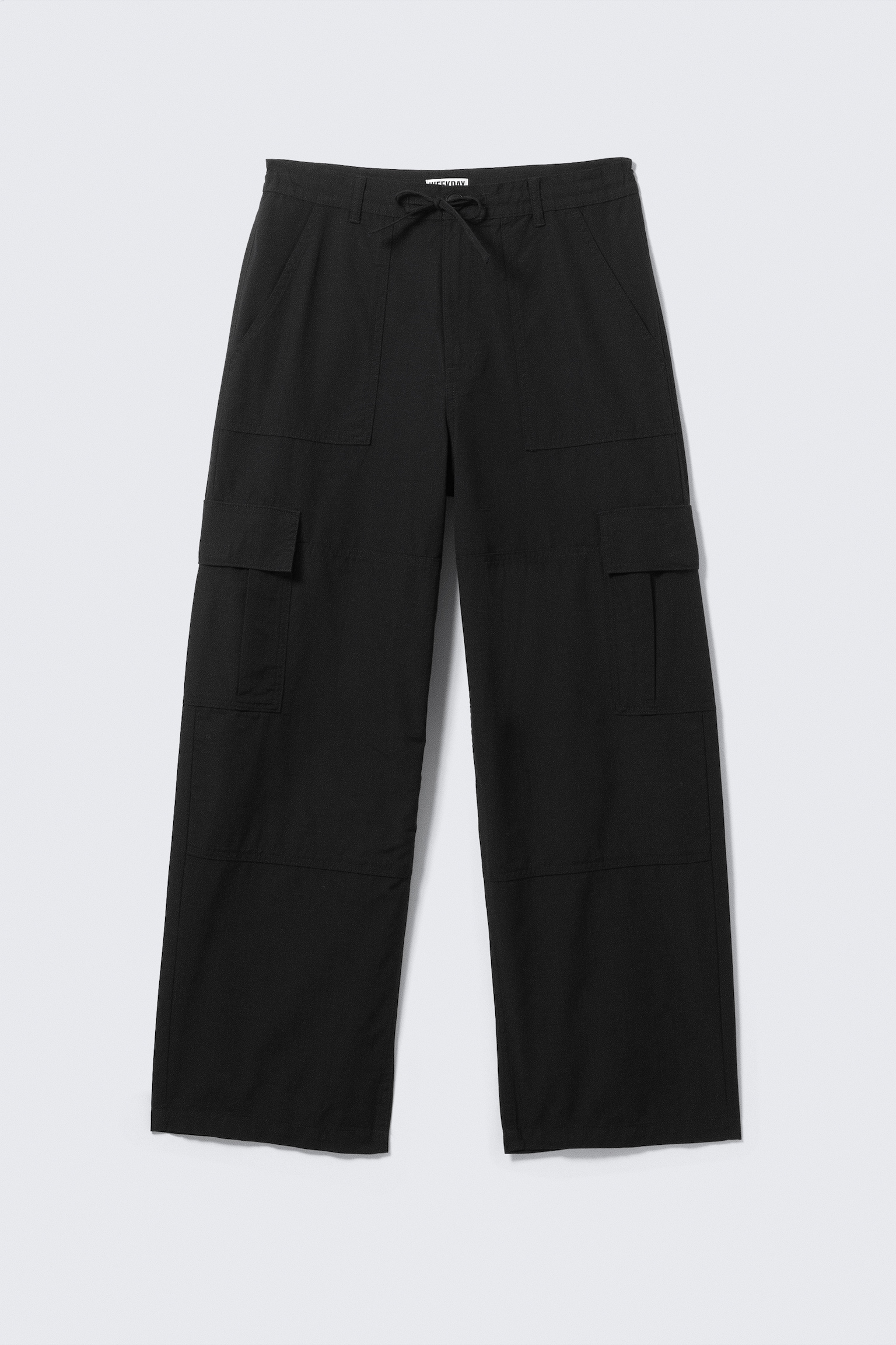 Baggy Ripstop Cargo Trousers - Black/Dark Khaki Green - 2