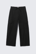 Black - Baggy Ripstop Cargo Trousers - 4