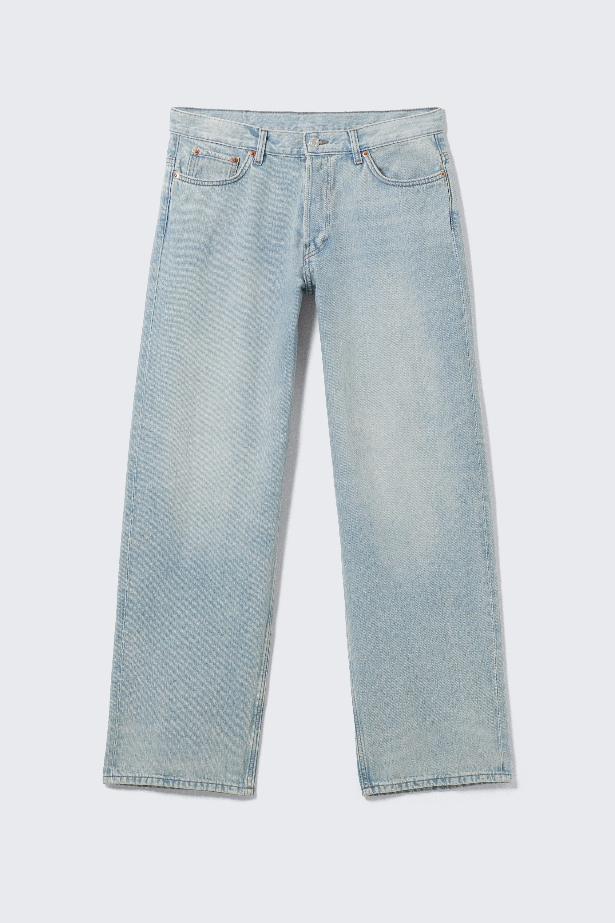 Aeon Blue - Light Blue - Sphere Low Rise Loose Straight Leg Jeans - 1