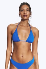 Bleu vif - Haut de bikini triangle lanières - 0