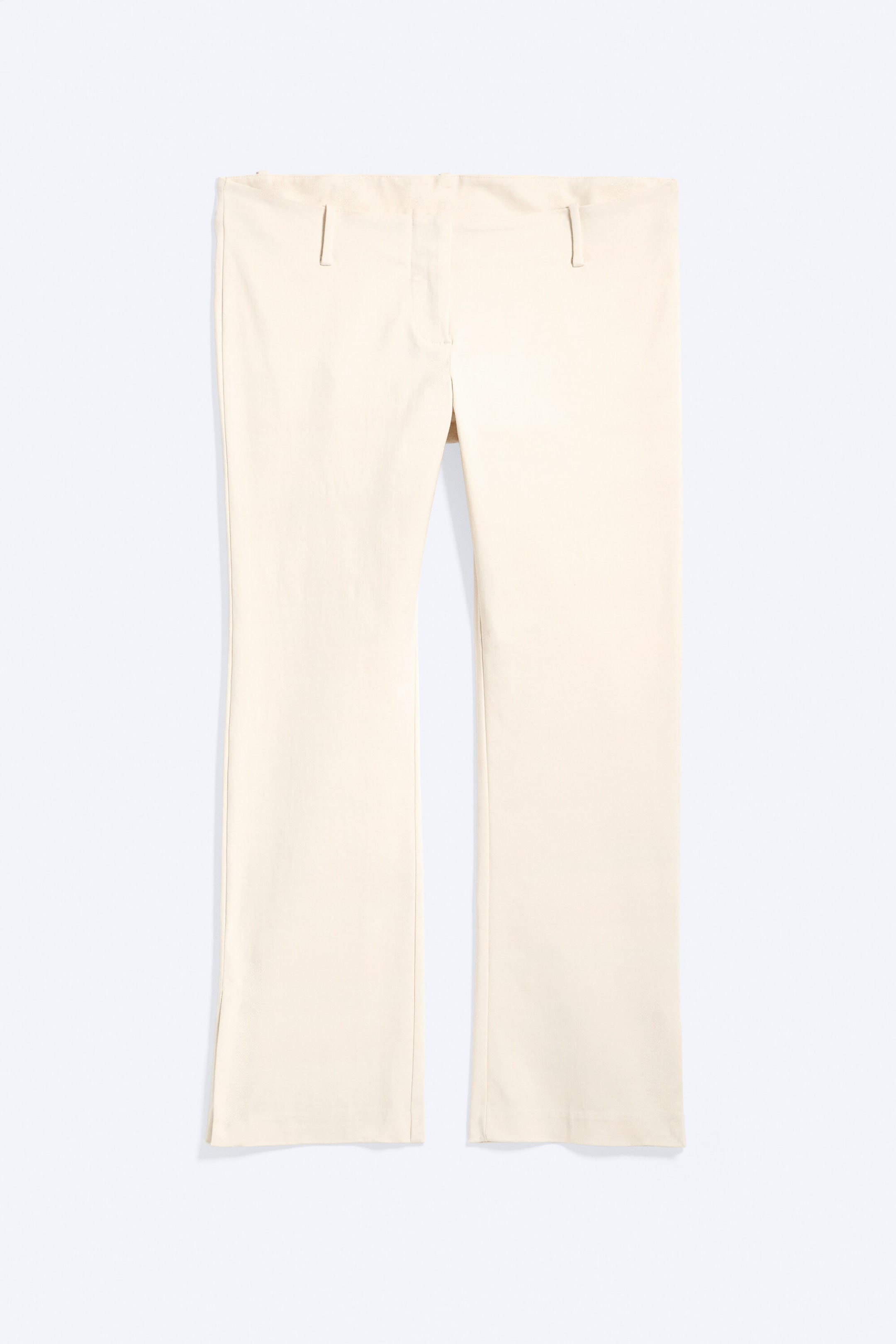 Light Dusty Beige - Low rise capri trousers - 0