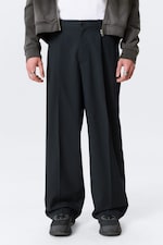 Dark Navy Blue - Uno Loose Suit Trousers - 2