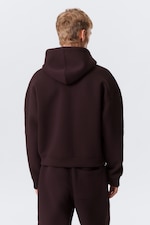 Dark Purple - Simon Graphic Scuba Zip Hoodie - 4