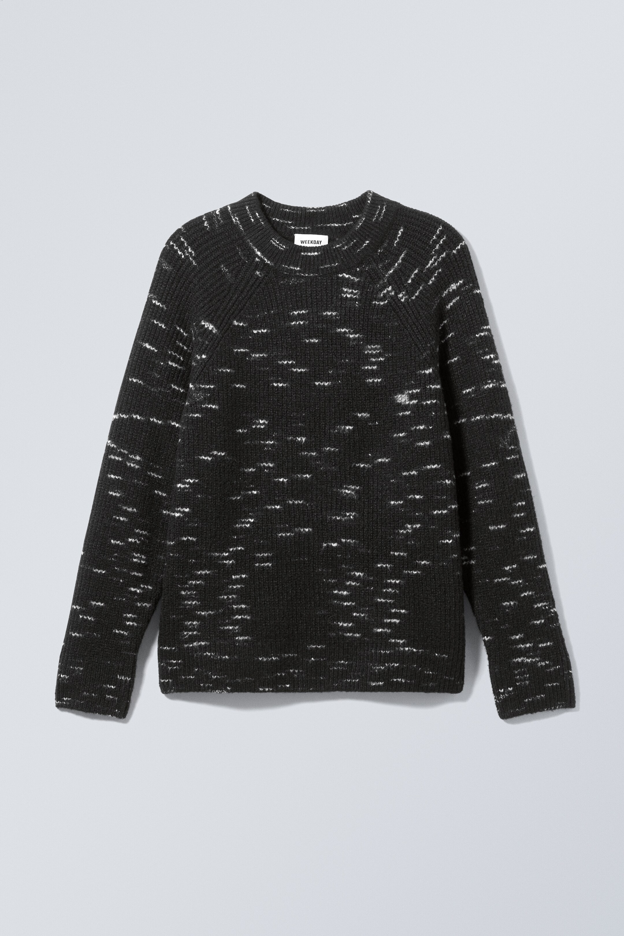 Visa större bild: Ledig raglan tröja - Svartmelerad - HERR | H&M SE 1