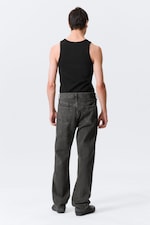 Risso Black - Black - Space Mid Rise Relaxed Straight Leg Jeans - 5