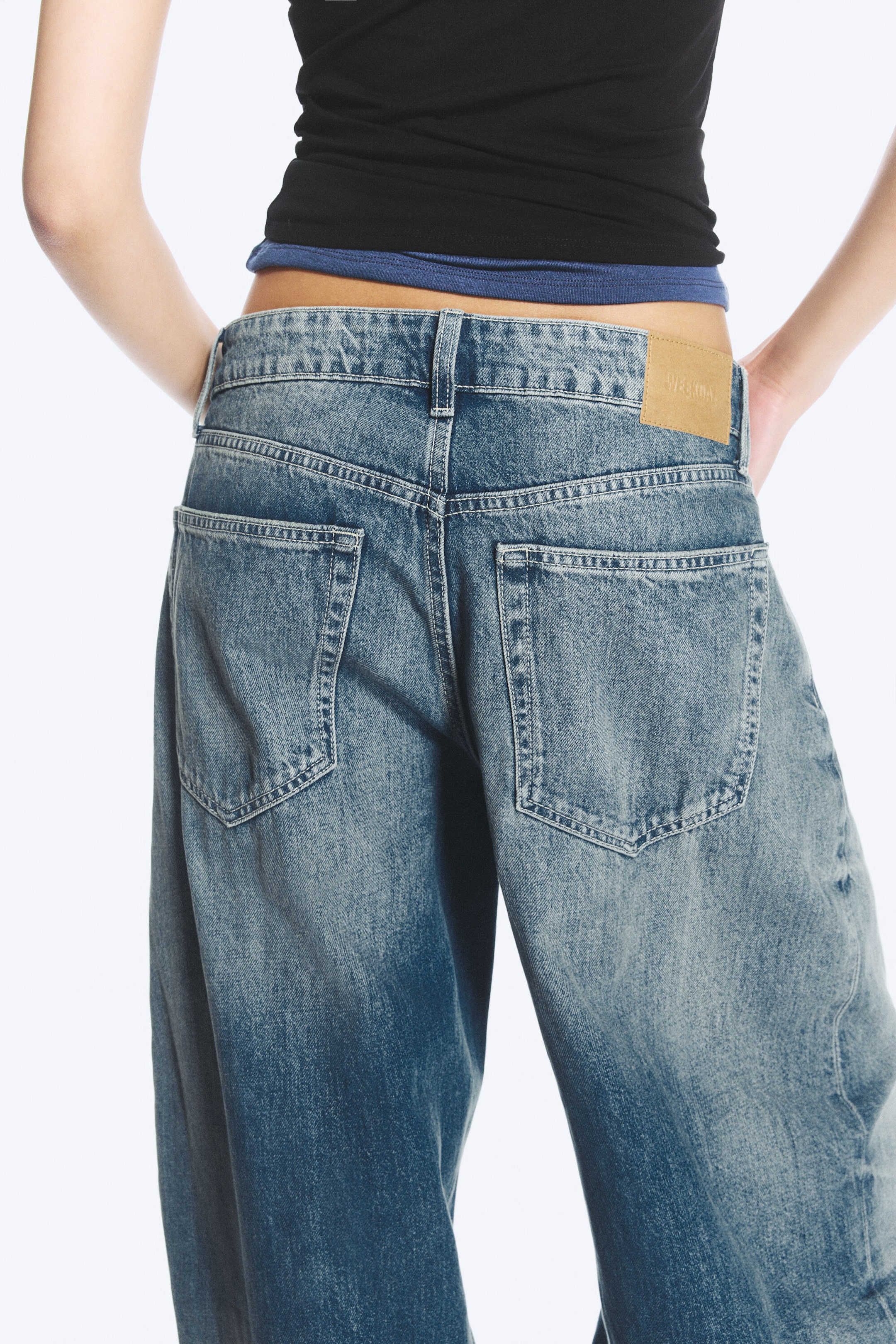 Stirrup Blue - Mittelblau - Andromeda Low Waist Loose Baggy Jeans - 6