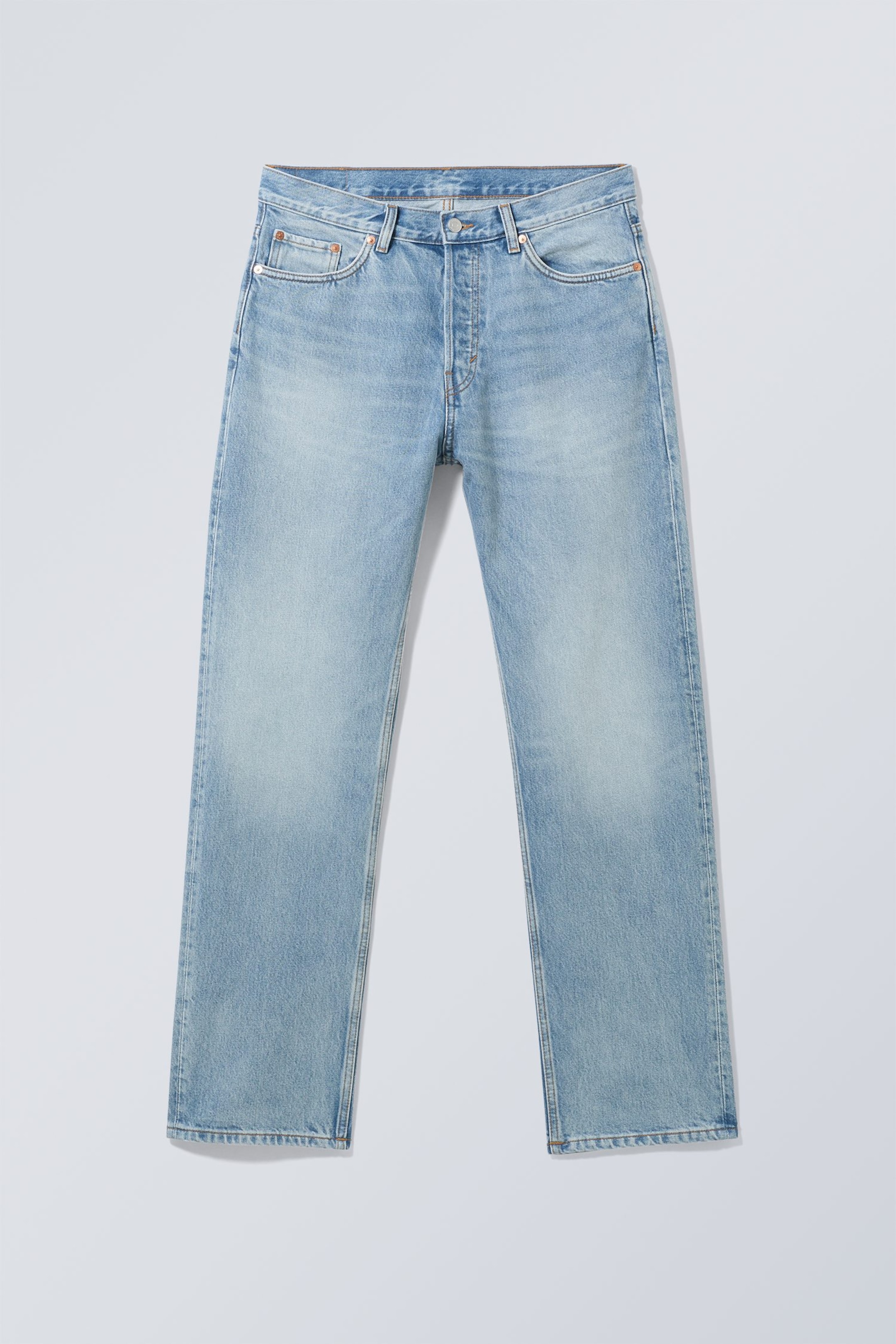 Blue Delight - Space Mid Waist Relaxed Straight Jeans - 0