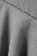 Diesiges Grau - Kurzes asymmetrisches Denim-Kleid - 1