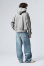Grey Melange - Boxy Heavyweight Hoodie - 2