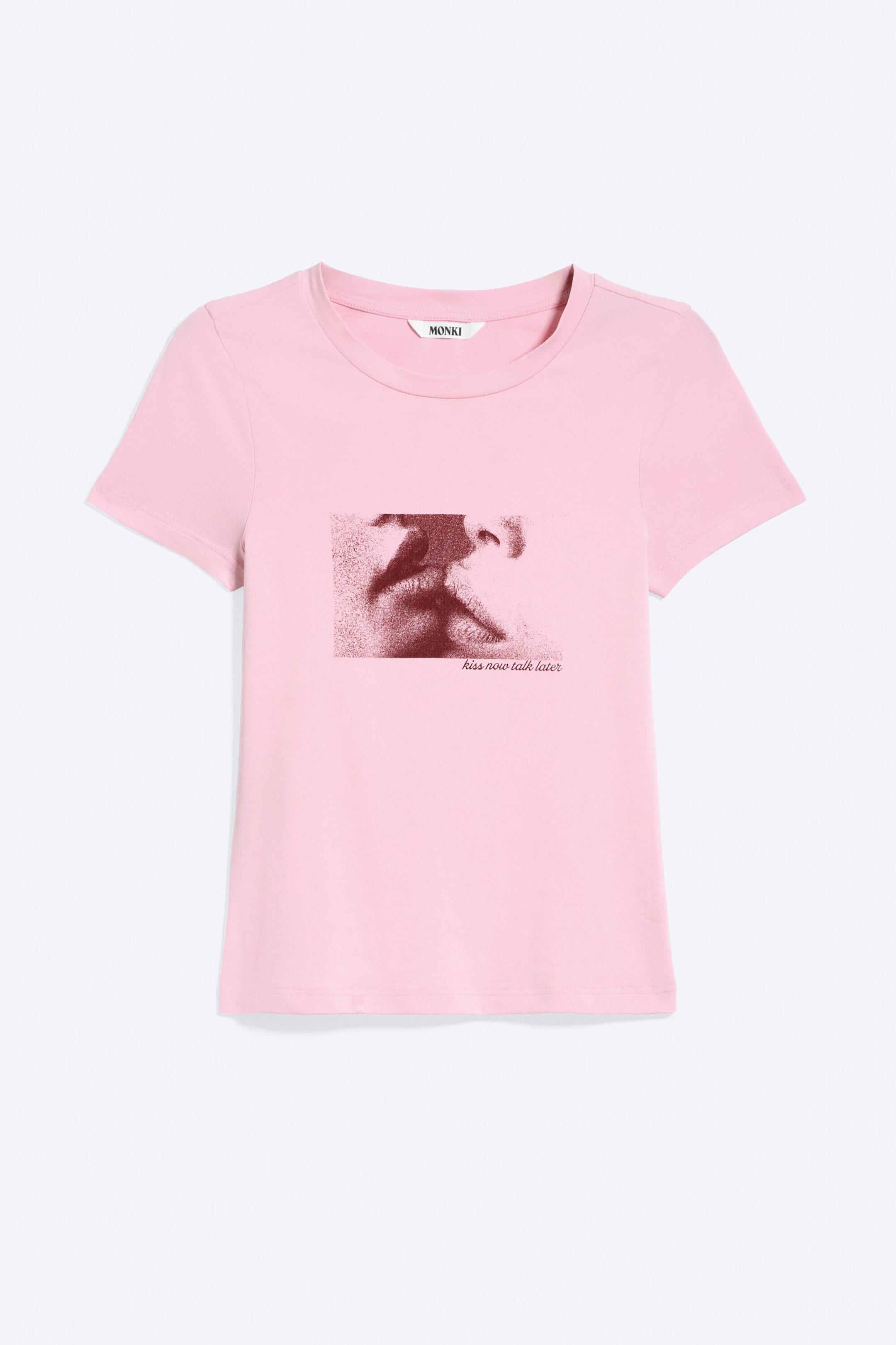 Pink - Kiss - Tight Graphic Mini T-Shirt - 3