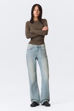 Aeon Blue - Light Blue - Moon Mid Rise Regular Bootcut Leg Jeans - 0