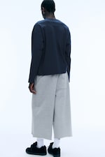 Light Dusty Grey Melange - Pantalon de jogging baggy trois-quarts - 3