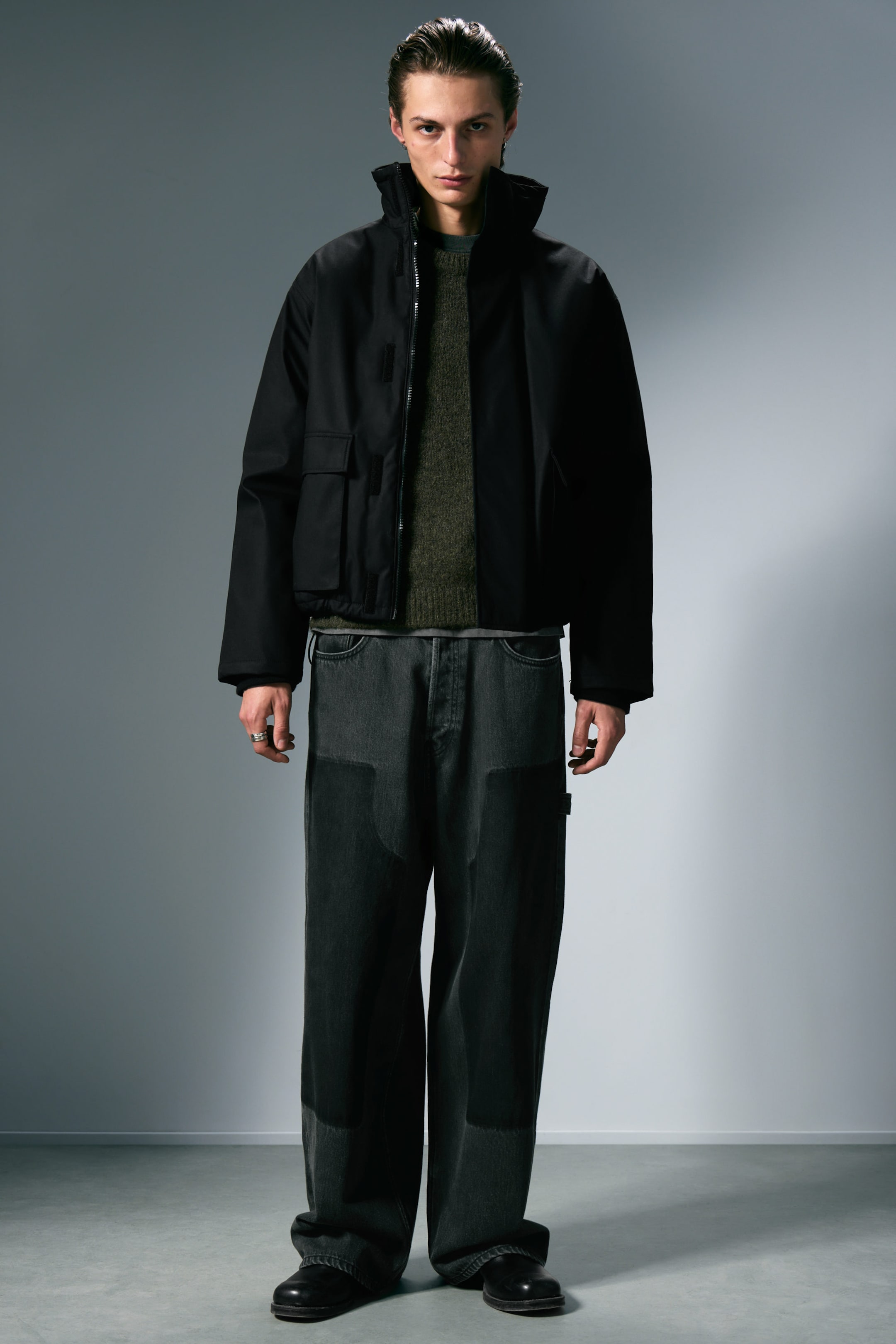 Black - RELAXED TRANSITION JACKET - 2