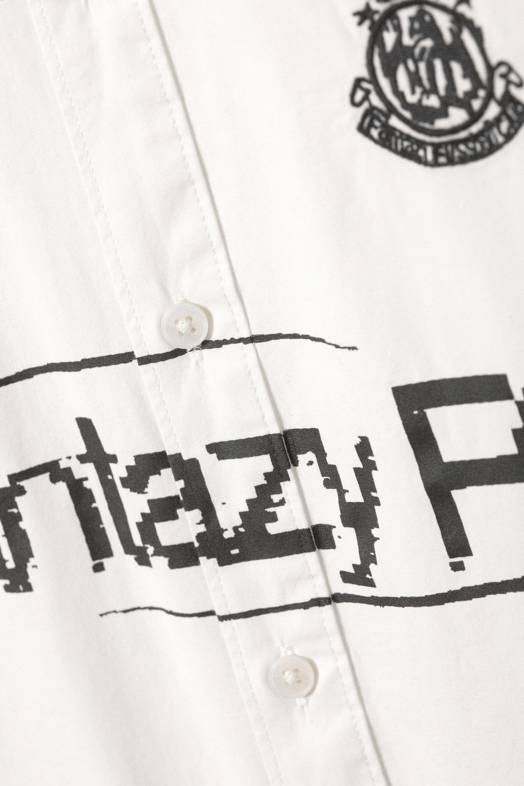 White - Fantazy FC - Oversized Graphic Cotton Shirt - 2