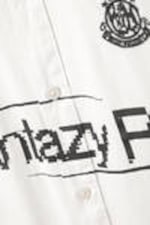 Wit - Fantazy FC - Oversized katoenen overhemd met print - 1
