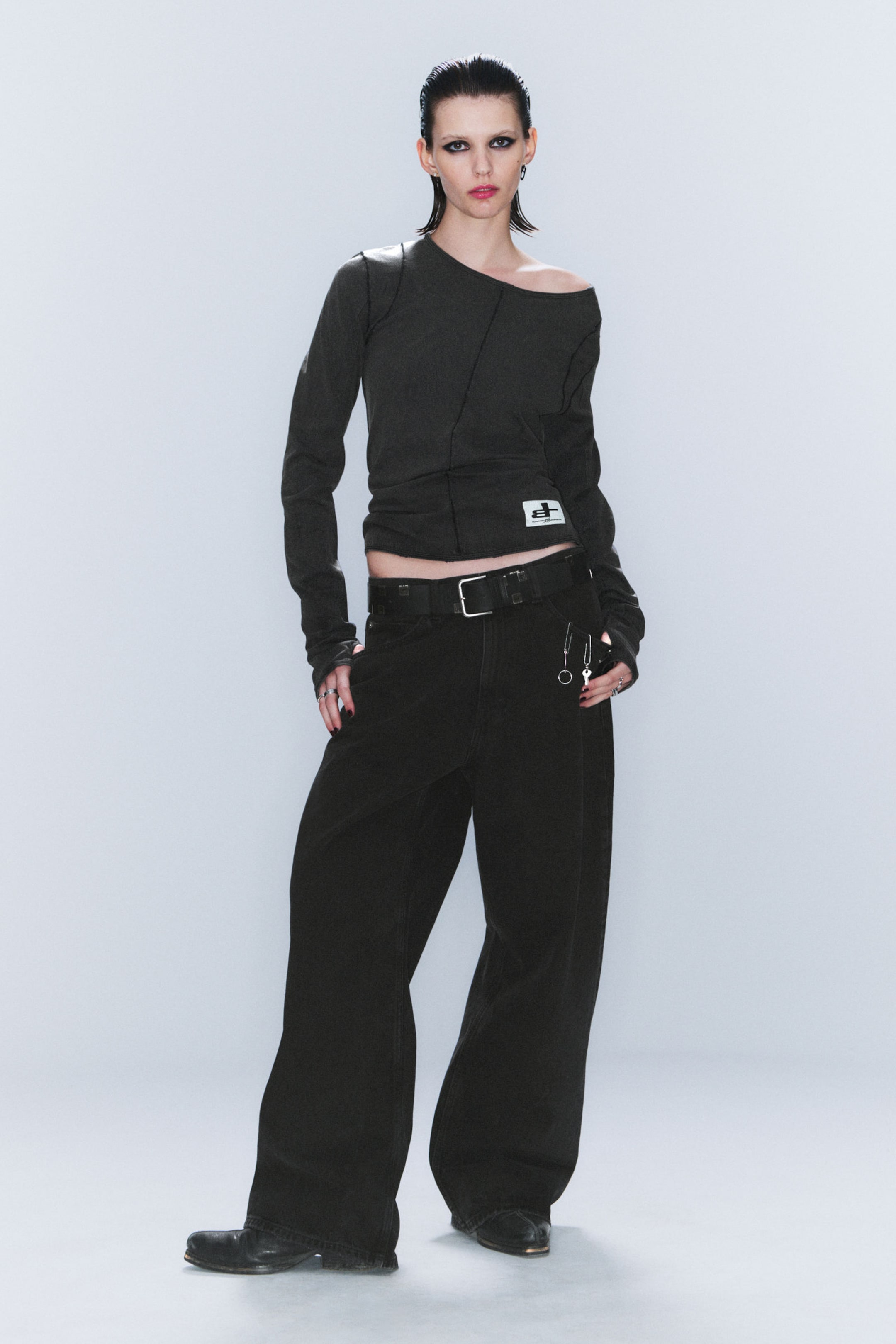 Washed Black - CM x LB Looser Washed Black Unisex Jeans - 4