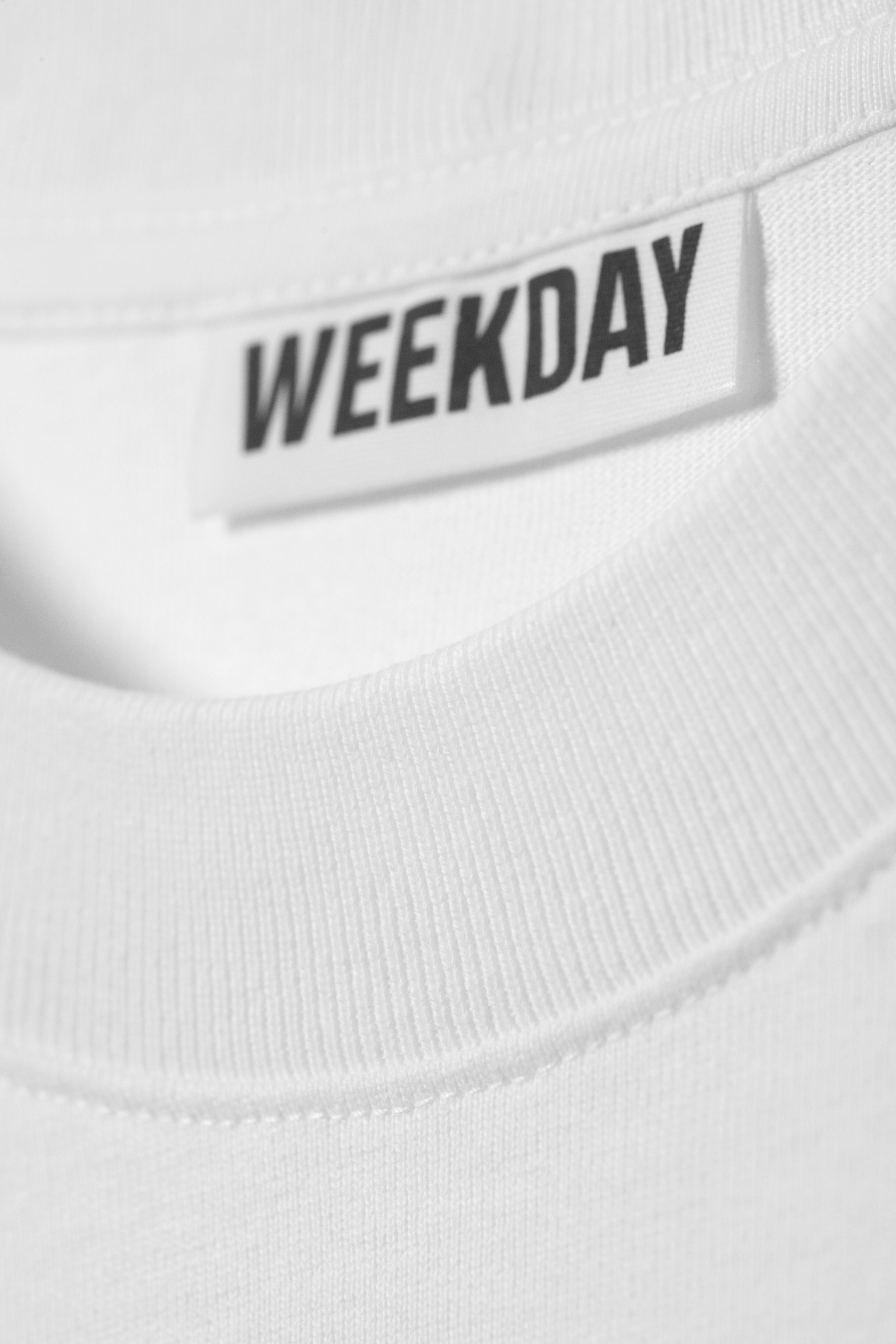 Relaxed Long-Sleeved Cotton T-shirt - White/Black - 3