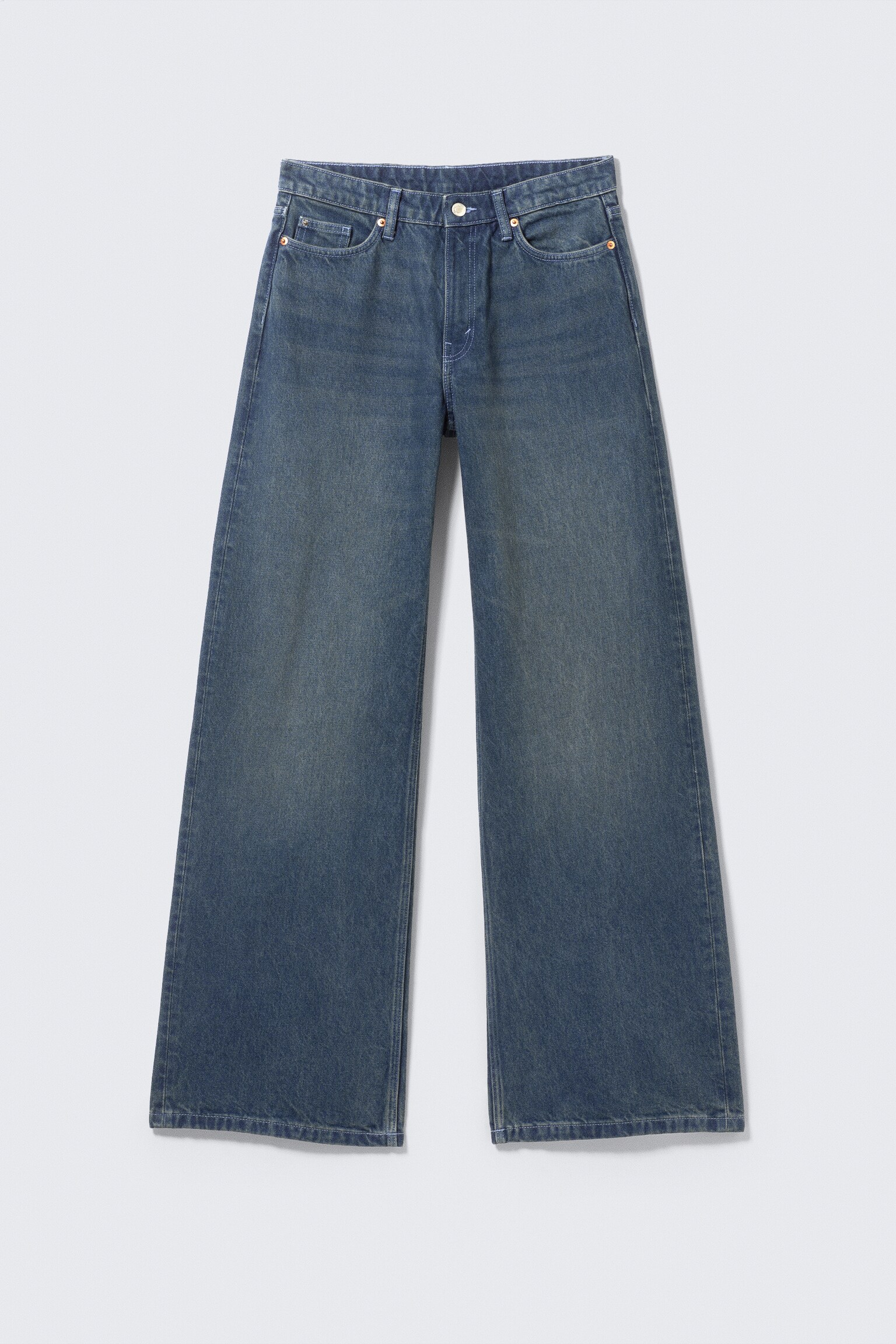 Paz Mid Rise Wide Leg Jeans - Ajax Blue - Dark Blue/Perseus Blue - Medium Blue/Paloma Black - Black - 2