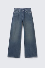 Ajax Blue - Bleu foncé - Paz Mid Rise Loose Wide Leg Jeans - 5