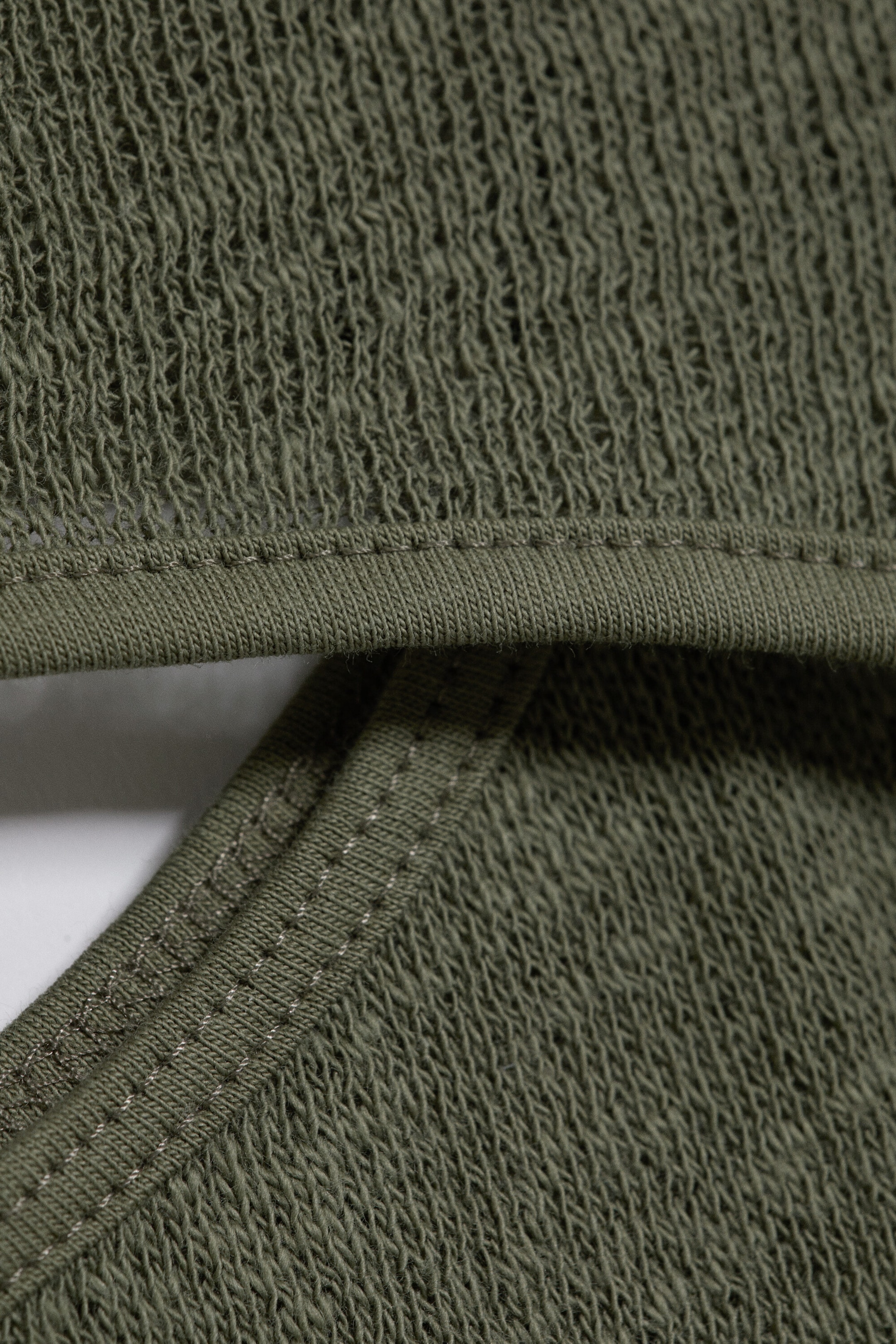 Dusty Khaki Green - Layered Two-Piece Bolero Top - 2
