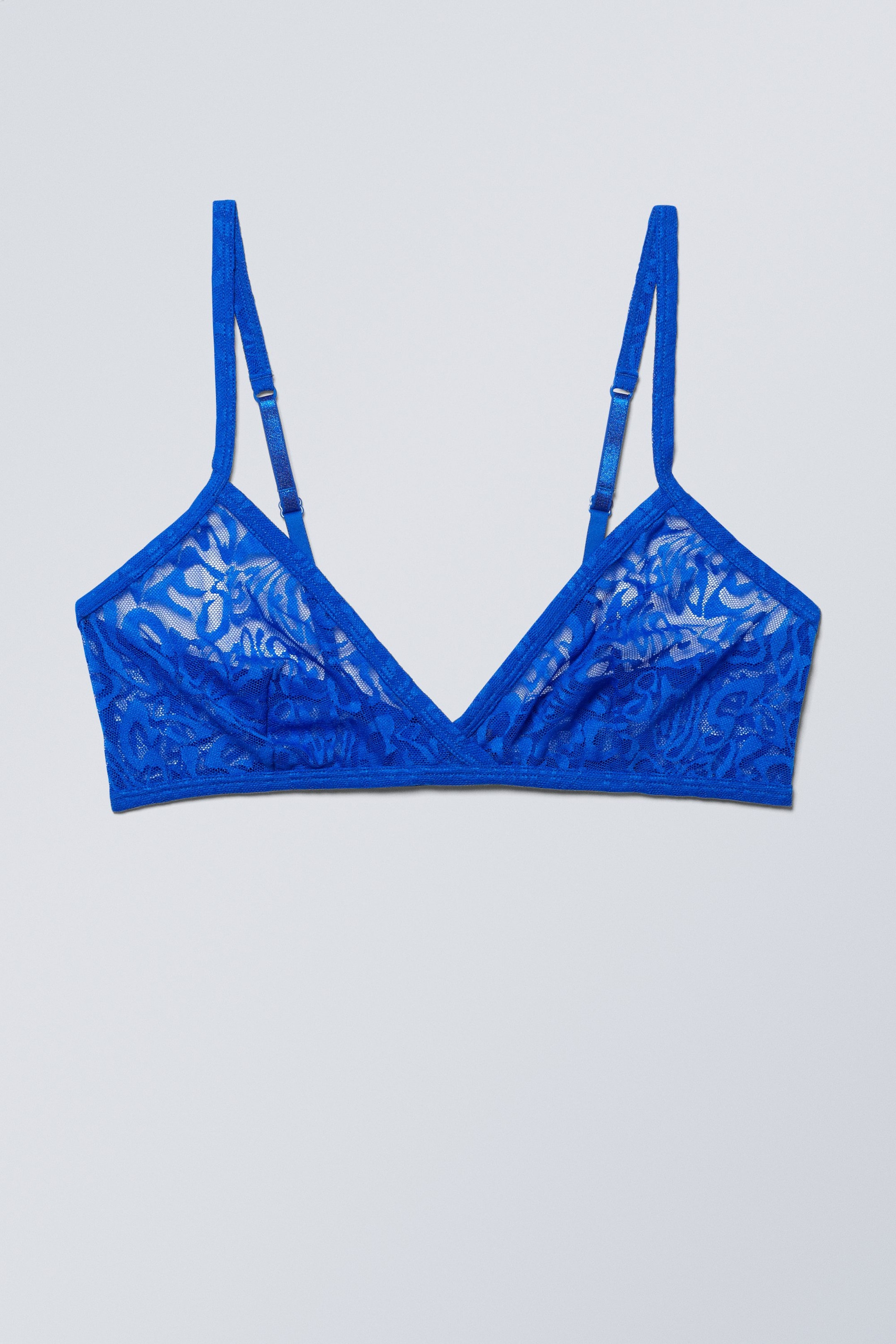 Blå - Trekantsbralette i mesh Bonnie - 0