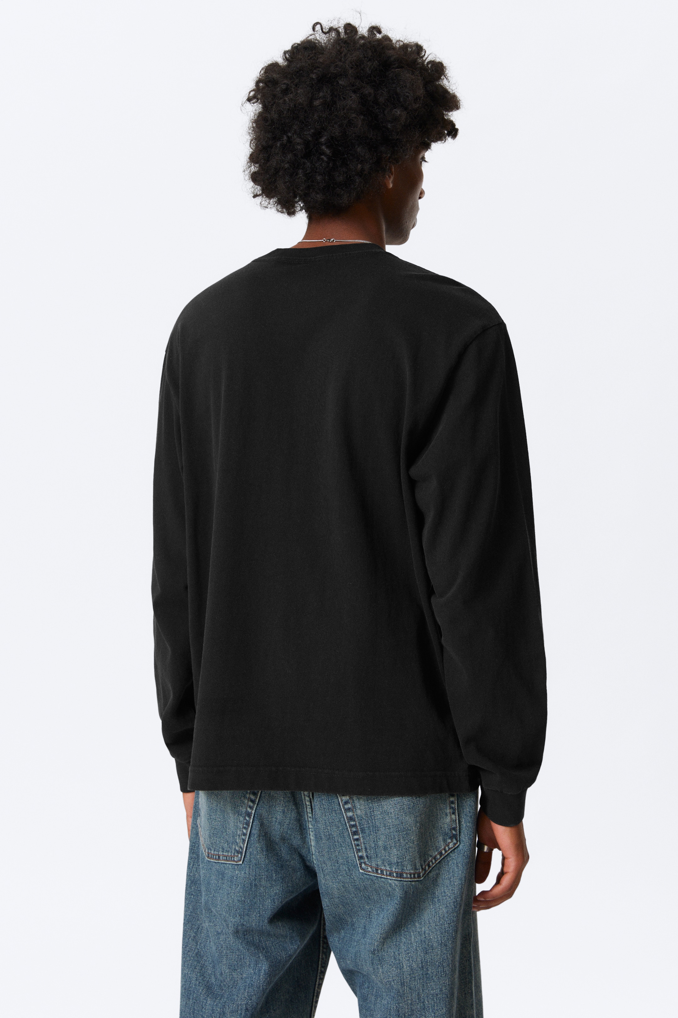 Ver imagen más grande: Camiseta de algodón de corte holgado y manga larga - Negro - HOMBRE | H&M ES 2