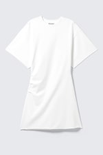 Wit - Mini-T-shirtjurk met korte mouwen - 4