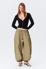 Black - BELLE B RUCHED V-NECK CARDIGAN - 1