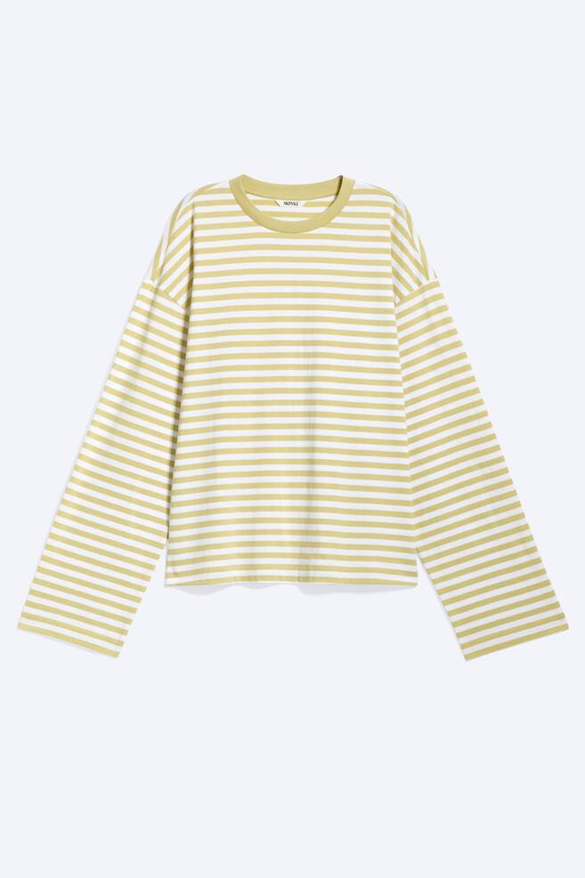 Katoenen T-shirt met lange mouwen - Striped Dusty Lime/Gestreept roze/wit/bruin/Gestreept geel/bordeauxrood/Gestreept wit/donkerblauw/Gestreept lichtblauw/bruin/Gestreept Wit/roze/Lime/marineblauw gestreept/Gestreept roze/wijn/limoen/Blauw/wit gestreept/Gestreept roze/blauw/Gestreept wit/donkerrood - 1