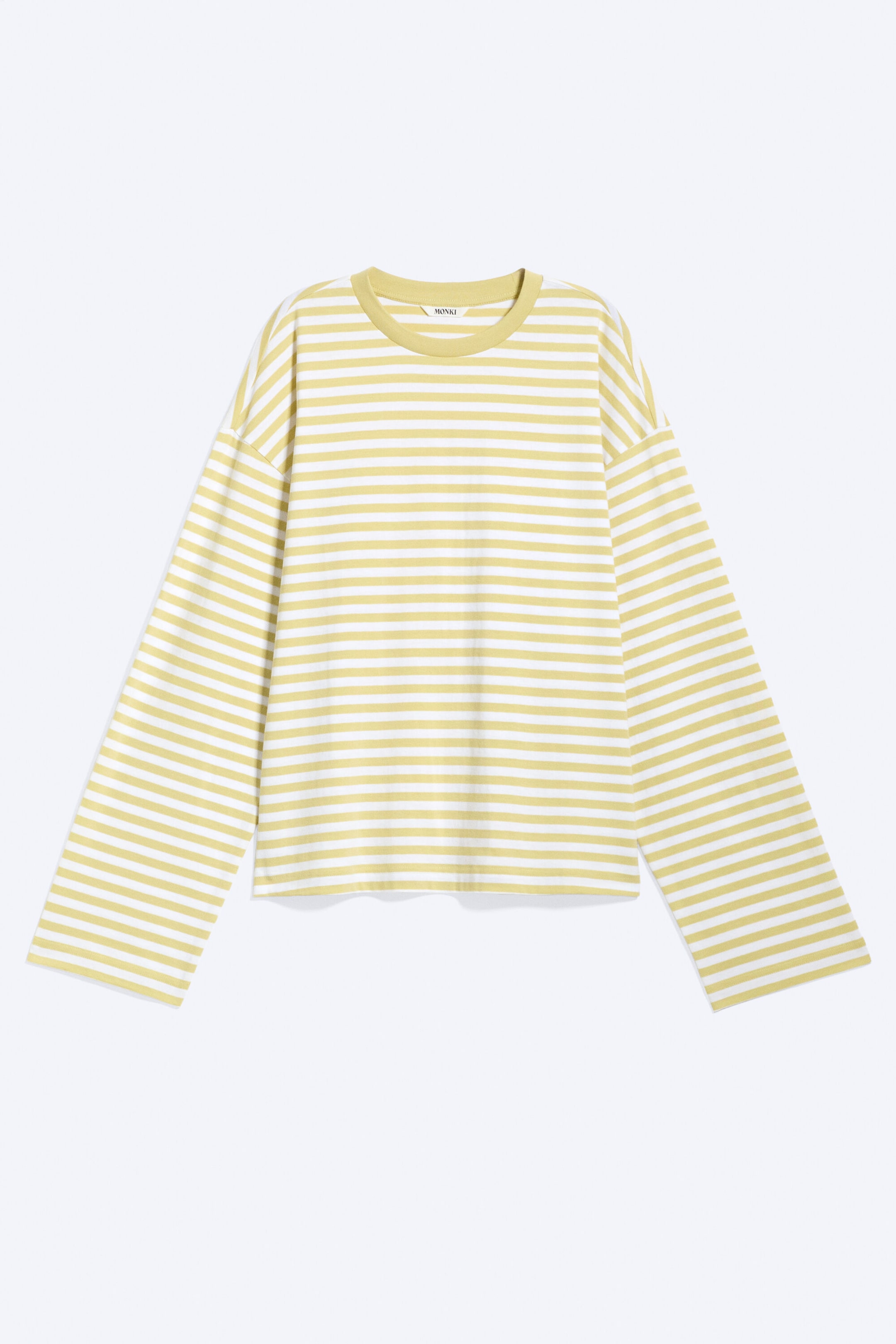 Gestreiftes Dusty Yellow - Longsleeve-Shirt aus Baumwolle - 3