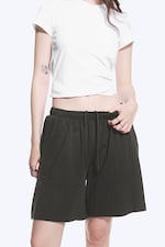 Mörkgrå - Pull-on-shorts i Jersey med Ledig Passform - 1