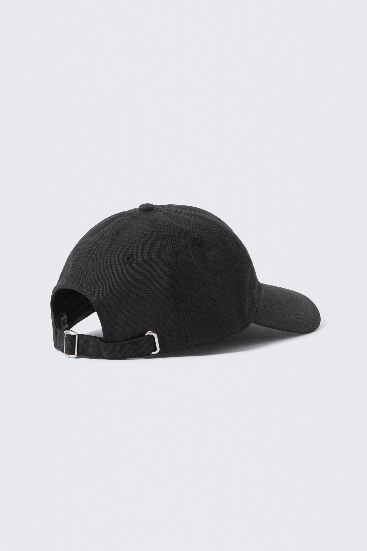 Basecap aus gewachster Baumwolle - Schwarz/Dunkles Graubraun