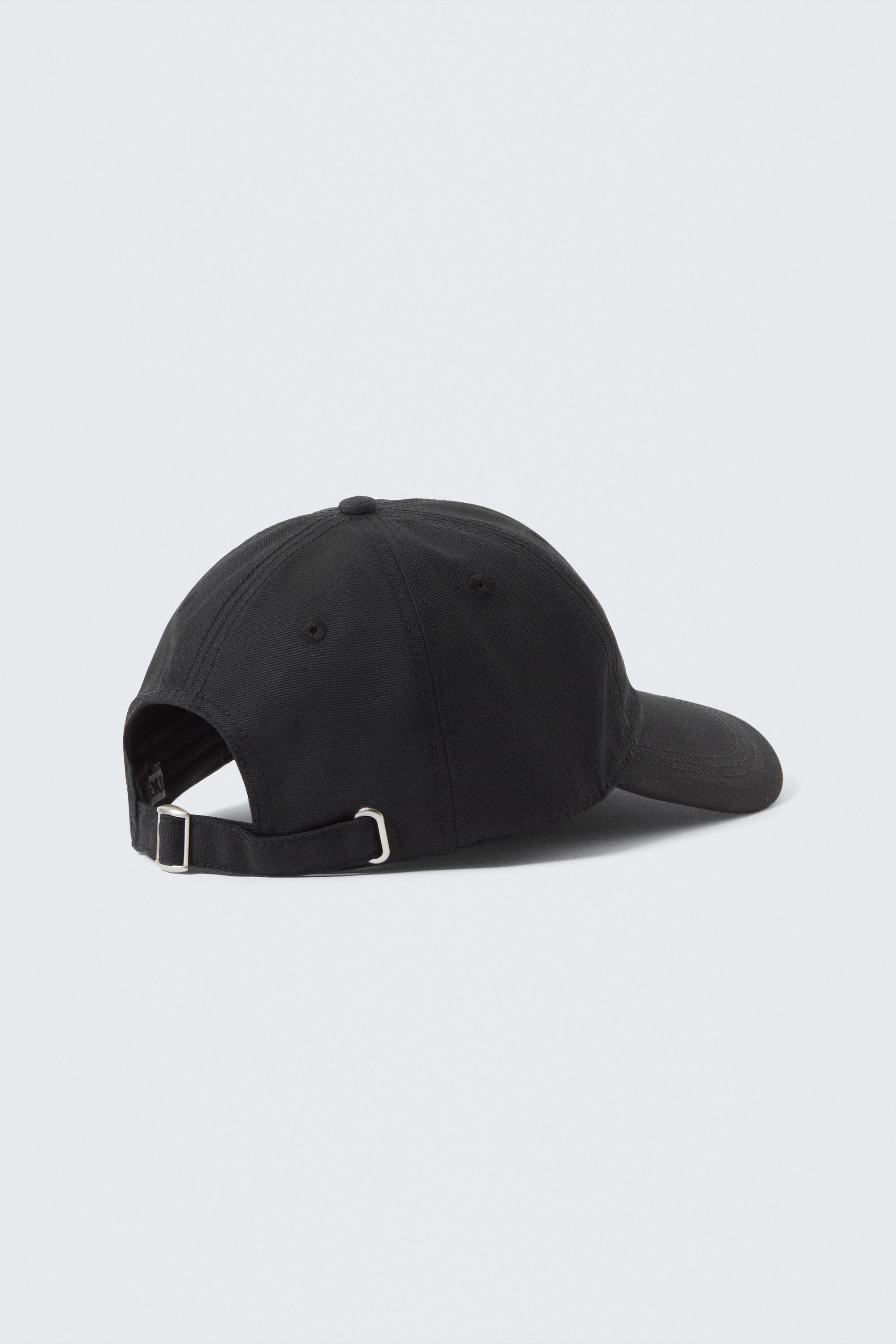 Schwarz - Basecap aus gewachster Baumwolle - 2