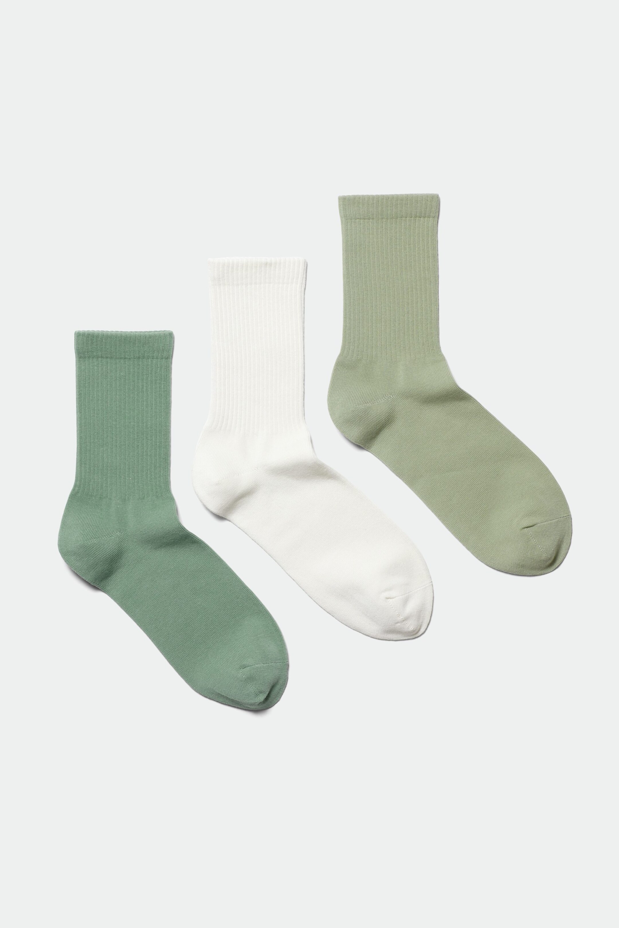 White & green - 3-pack Sport Socks - 0