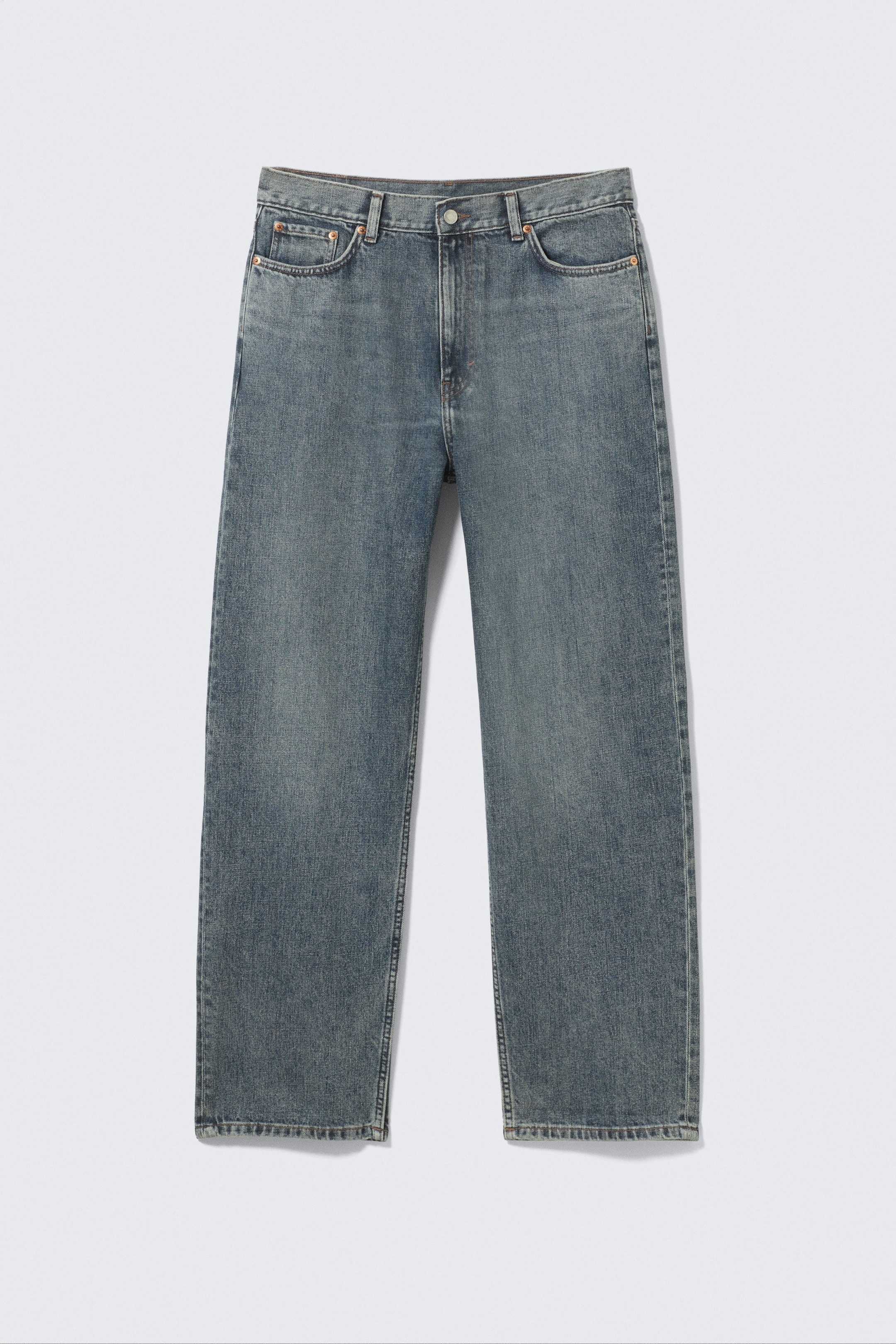 Second Blau - Blau - Galaxy Mid Waist Loose Straight Leg Jeans - 2