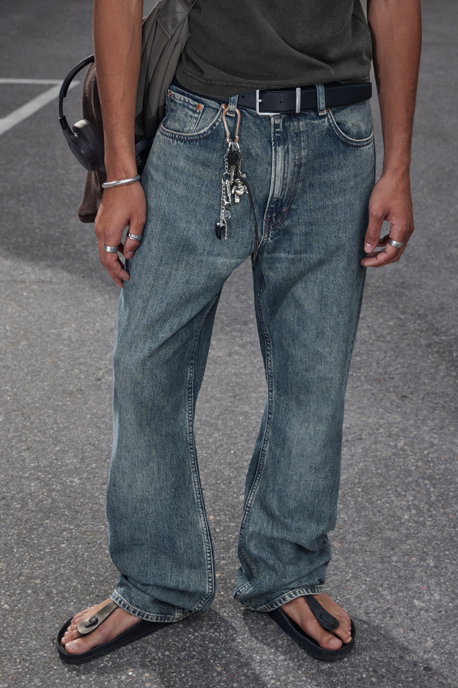 Mercury Relaxed Bootcut Leg Jeans - Second Blue - Mittelblau/Black Rinse - Schwarz/Lake Blue - Mittelblau - 6